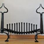 blacksmith forged fire dogs fire basket