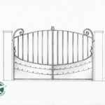 design of crabtree blacksmith forged entrance gates