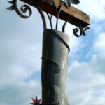 blacksmith forged contemporary pub sign