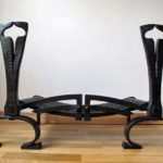 contemporary blacksmith fire dogs fire basket