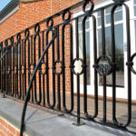 contemporary forged metalwork railing