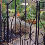 blacksmith forged contemporary garden gate