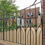 Parvin contemporary forged entrance gates