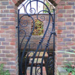 Contemporary blacksmith forged garden gate