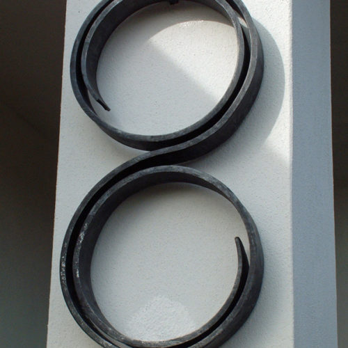 Forged architectural metalwork signage