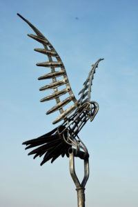 Kestrel garden sculpture