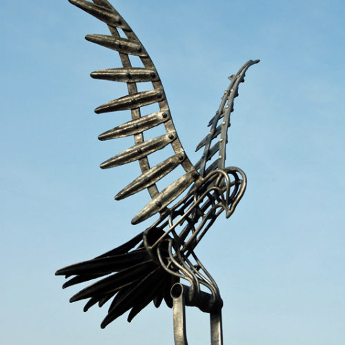 Kestrel garden sculpture
