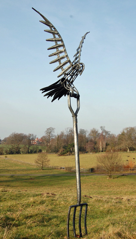 blacksmith forged sculptural metalwork Kestrel