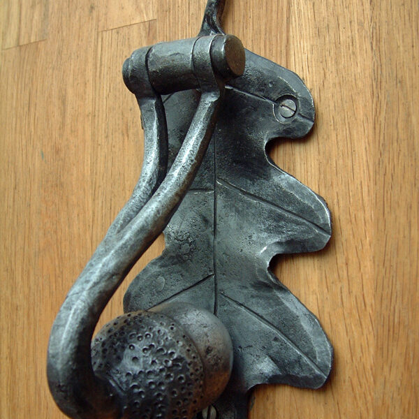 acorn door knocker in forged iron