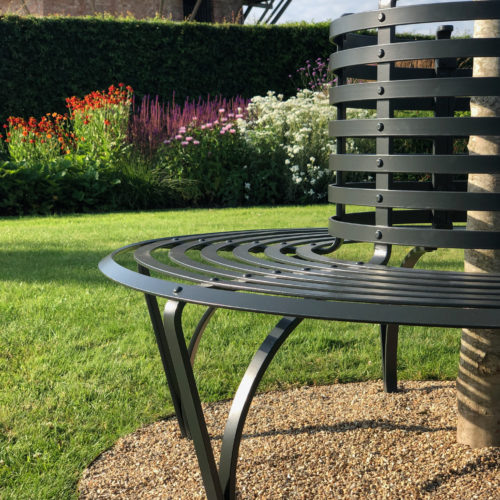 contemporary iron tree seat