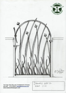 design for contemporary forged metalwork gate