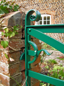 forged metalwork traditional estate gate detail