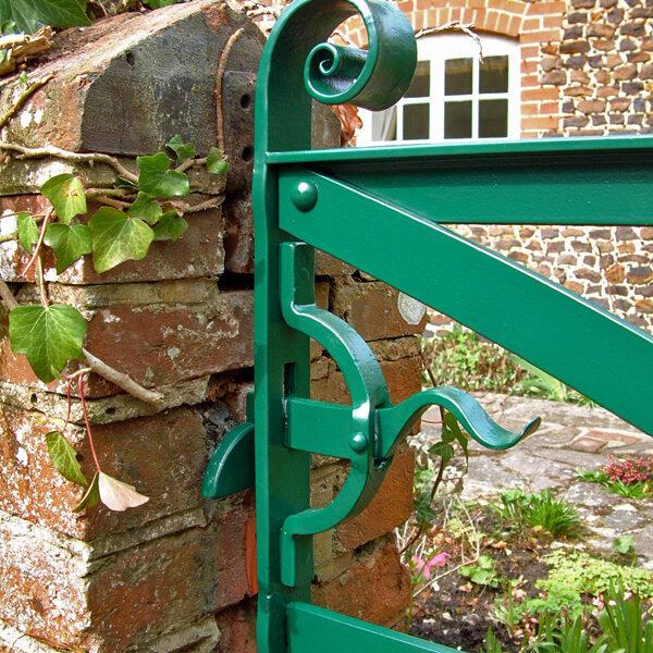 forged metalwork traditional estate gate detail