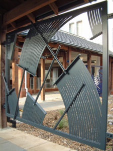 sculptural architectural metalwork for a public art commission