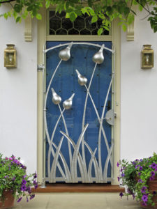 forged stainless steel gate contemporary blacksmith