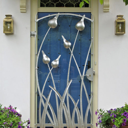 forged stainless steel gate contemporary blacksmith