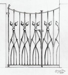 design for hand forged garden gate