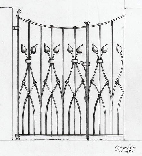 design for hand forged garden gate