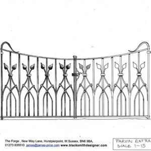 parvin forged iron work entrance gates