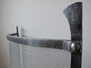 curved blacksmith contemporary fire screen