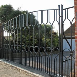 blacksmith forged contemporary entrance gates