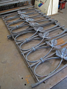 contemporary hand forged hop gate