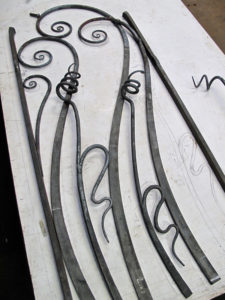 components for a blacksmith forged gate