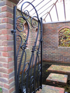 contemporary hand forged gate