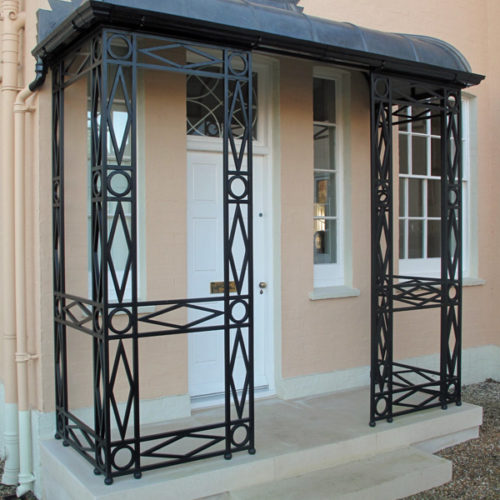 Georgian wrought iron porch