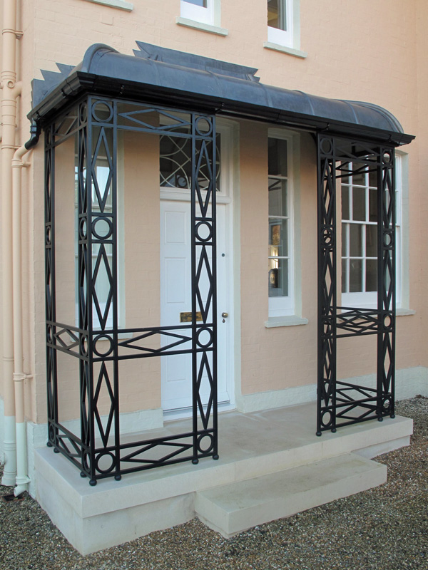 Georgian wrought iron porch