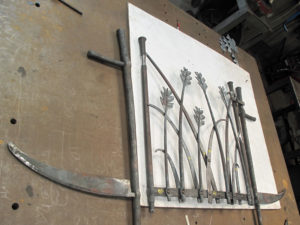 hand forged wheat gate