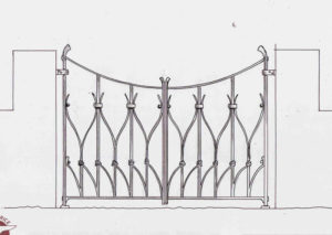 hall hot forged bespoke ironwork gates