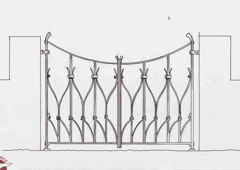hall hot forged bespoke ironwork gates