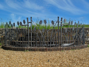 forged sculptural metal work railing