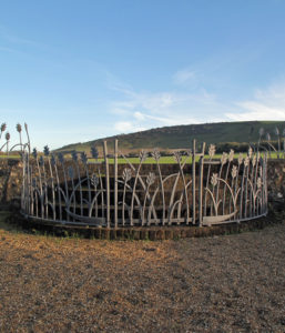 sculptural blacksmith railings gate