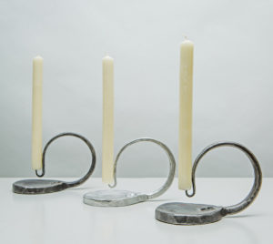 contemporary metal candlesticks
