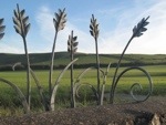 Hand forged wheat railing blacksmith