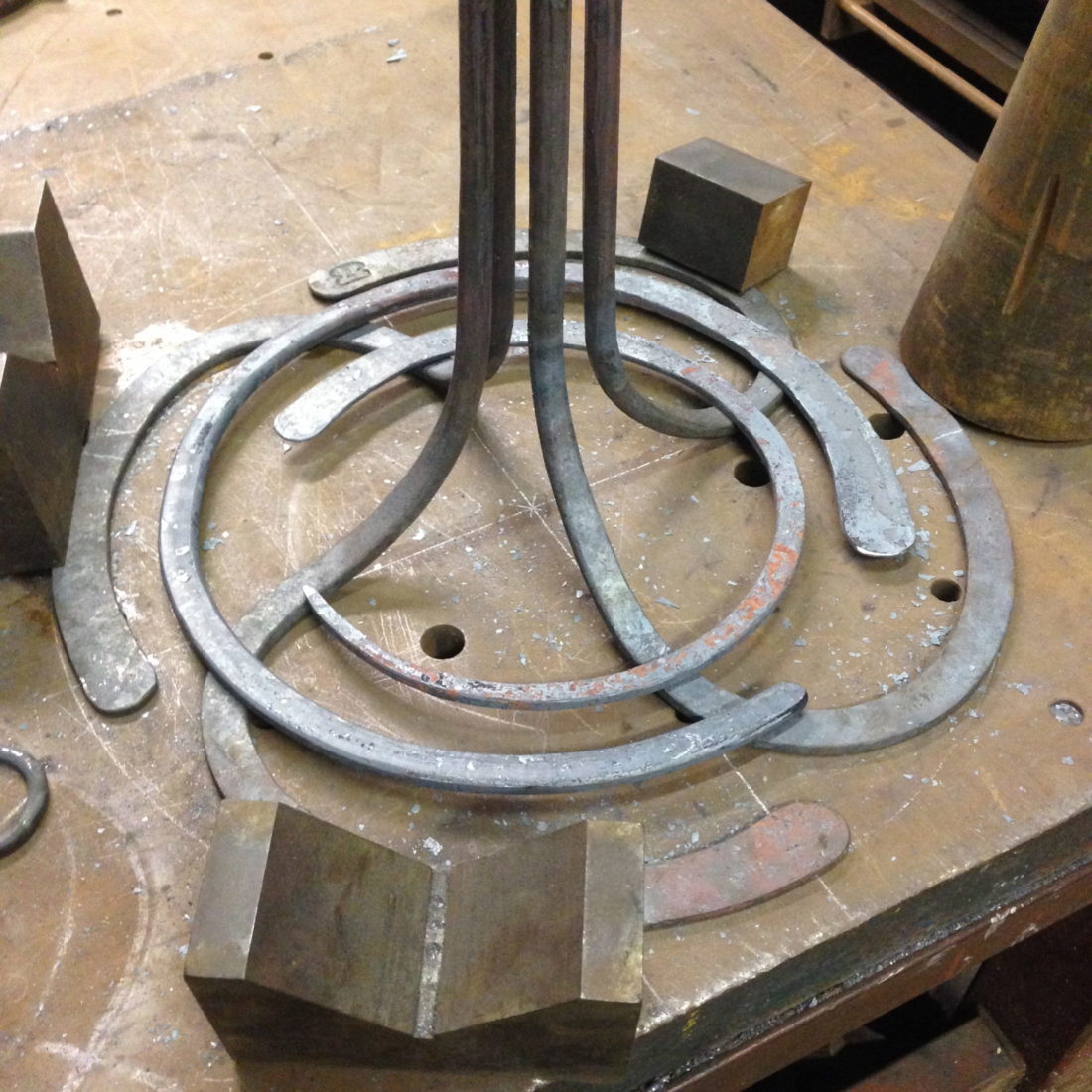 contemporary iron candelabra blacksmith