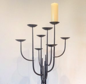 contemporary candelabra forged blacksmith