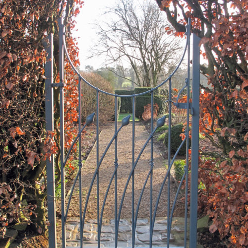 wrought iron garden gate blacksmith contemporary