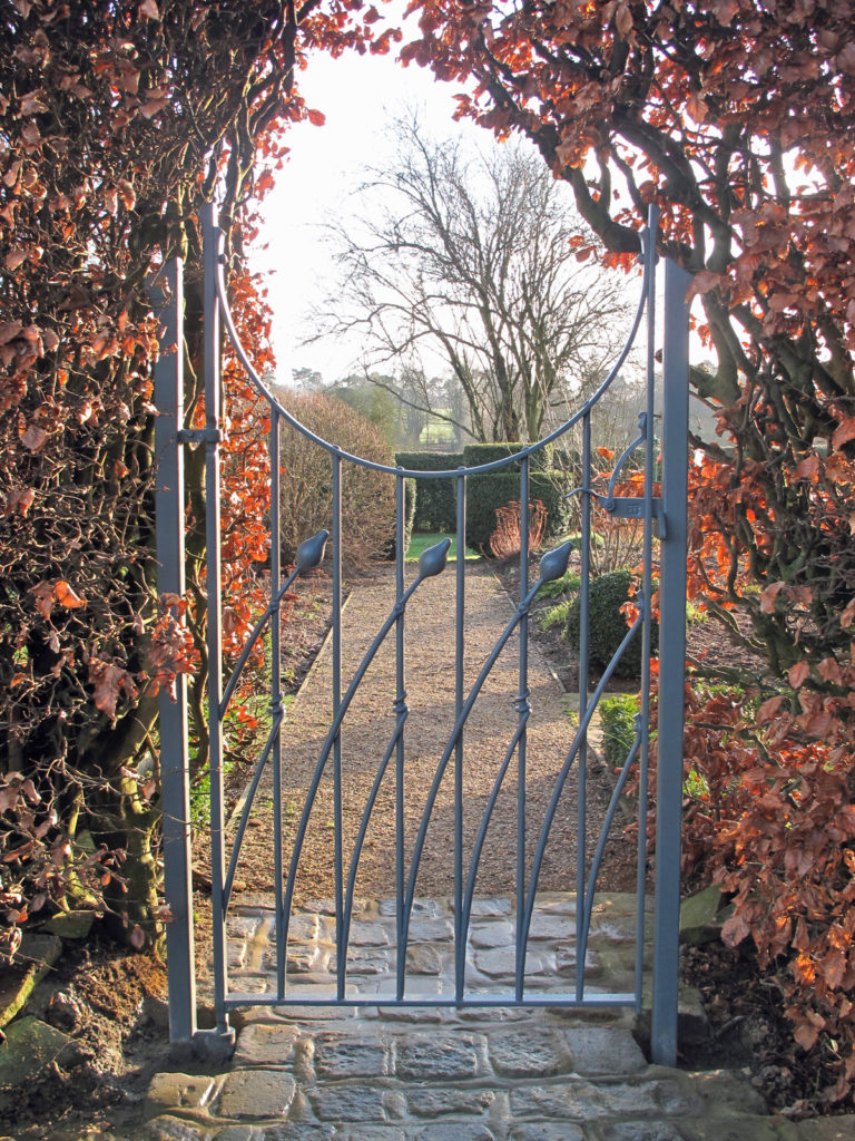 wrought iron garden gate blacksmith contemporary