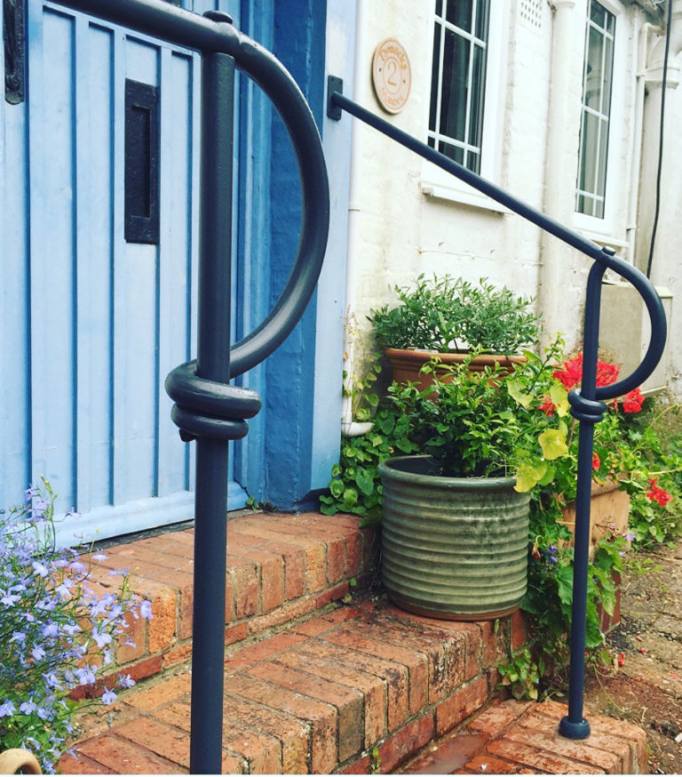 contemporary metal handrails forged blacksmith