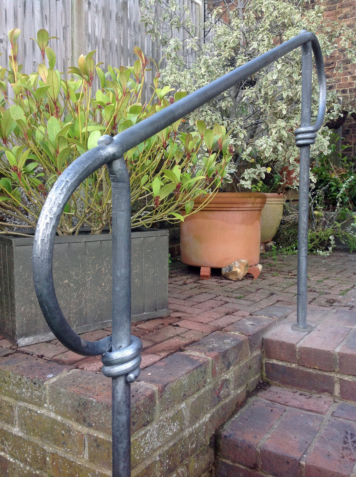 contemporary metal handrails forged