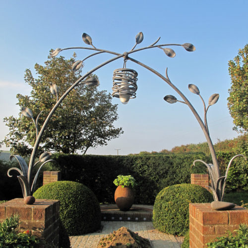 sapling garden arch sculpture blacksmith