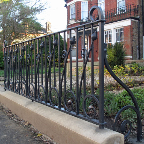 garden forged iron railings