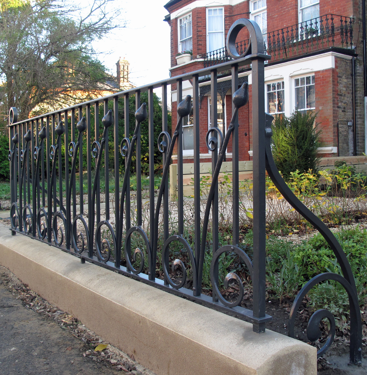 garden forged iron railings