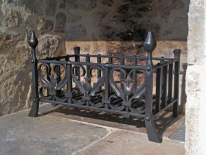 wrought iron blacksmith fire basket