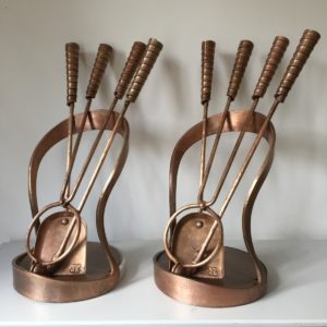 Contemporary-forged-bronze-firetools