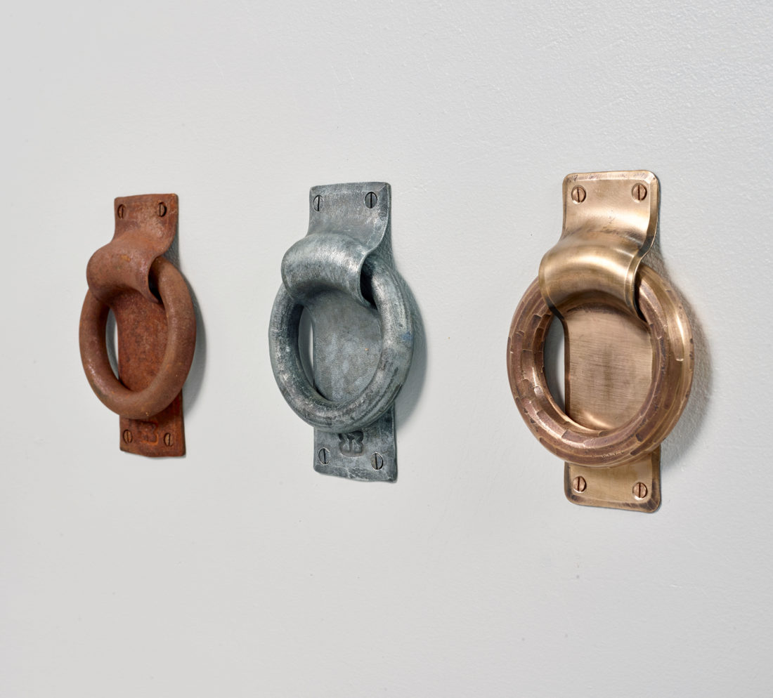 Ring-door-knockers-bronze-iron-forged