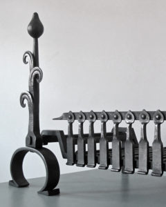 allium fire dogs blacksmith forged ironwork